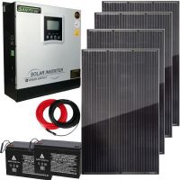Zestaw Off-Grid - 4x Panel PV 280W + Inwerter 3kW Sanyu SPV18-3024 VPM + Akcesoria