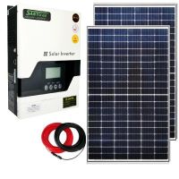 Zestaw Off-Grid - 2x Panel PV 375W + Sanyu SPV18-1012 VPM + Akcesoria