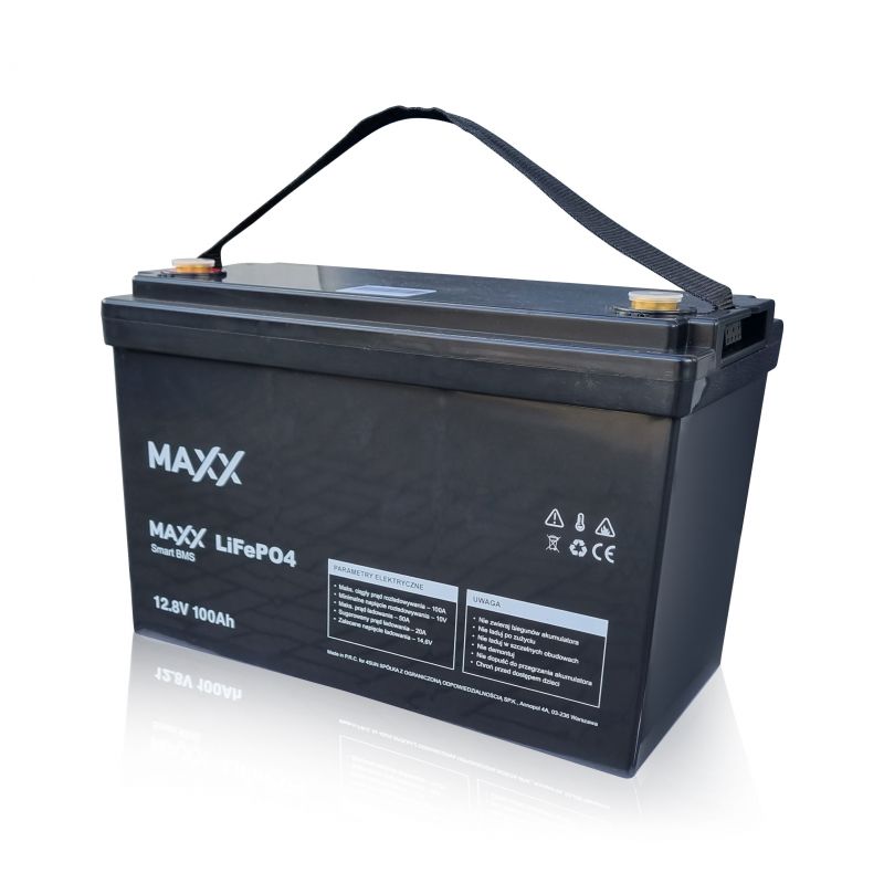 Akumulator LiFePO4  Maxx 100Ah 12V litowo żelazowo fosforanowy 