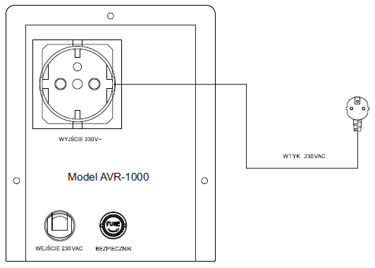 Oznaczenie i opis elementów stabilizatora napięcia AVR