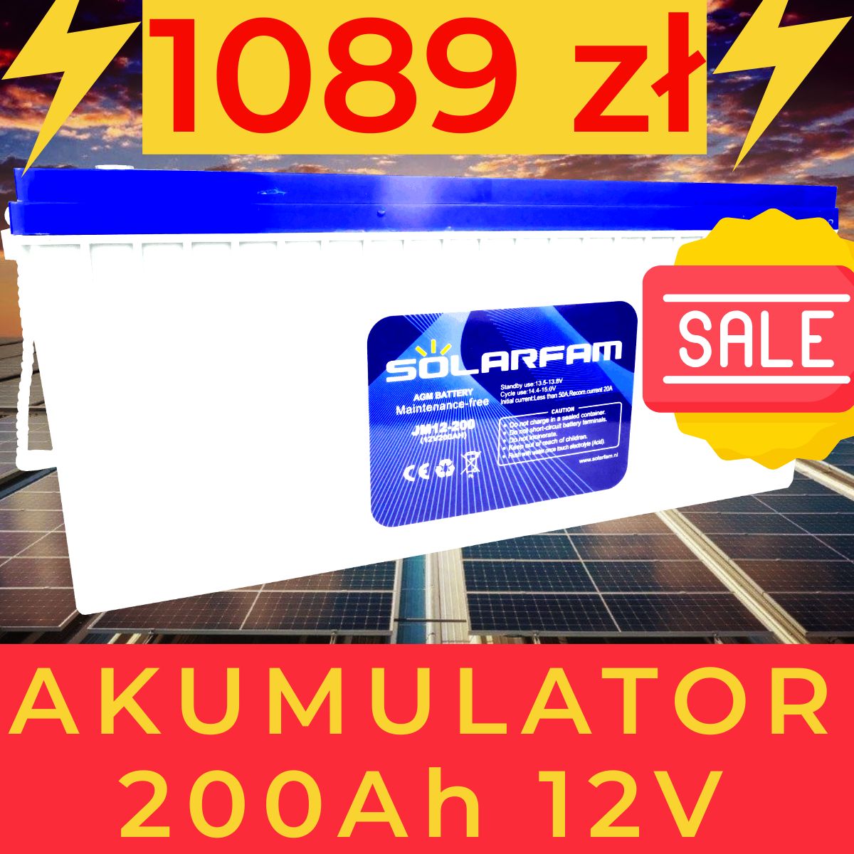 Akumulatory AGM 200Ah 12V