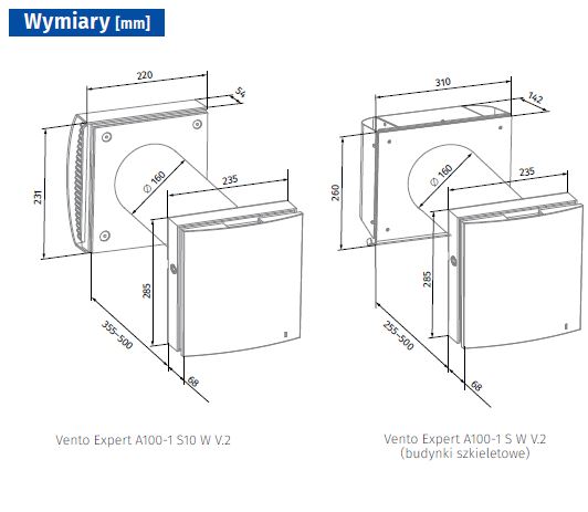 Wymiary VENTO EXPERT A100-1 S10 W V.2