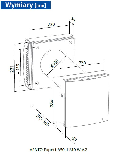 Wymiary VENTO EXPERT A50-1 S10 W V.2